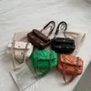 Kvällspåsar Kvinnor 2022 Fashion Rivet Stitching Shoulder Bag Rhombus Handbag Luxury Designer Messenger High Qualityevening