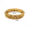 24k Fine Gold GF large 10 mm Classic Round Bracelet Metal Fashion Bijoux de mode Nouveau Gilt8208549