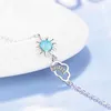 Charm Bracelets High Grade Lady Silver 925 Bracelet Jewelry Trendy Female Crystal Blue Star Clouds For Women Birthday Accessories Gift Kent2