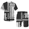 Hip Hop T -shirt Korte broek Suits Summer Men Women Tracksuit Mouw Tops 2pc Sets Sport en Casual Mens Cloths 220621