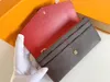 Mode Frauen Clutch Wallet PU Leder Brieftasche Single Reißverschluss Brieftaschen Lady Ladies Long klassischer Geldbörse mit Orange Box Card 600172800