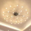 Lampy wiszące nowoczesne LED Crystal Star Light Współczesna lampa zamontowana na restaurację