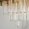 Lâmpadas pendentes retângulo lustre de cristal lustre led led lâmpadas penduradas chassi de iluminação grande para sala de estar decoração