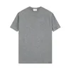 T-shirt da uomo Summer Solid Color Simple Round Neck T-shirt Pure Cotton Love Jacquard Embriting Short Short