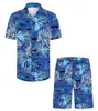 Men's Tracksuits Male Vocation Wears Summer Hawaiian Shirts And Shorts Men Leisure Suit Clothes Beach SetsMen's