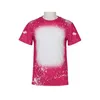 Festive Party Supplies Faux Bleached Shirt Unisex Printed Tees For Sublimation 823