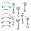 Stud wenkbrauw barbell oorbellen Piercing sieraden ringen oorbar studs gebogen voor mannen dames dagelijkse stud dale22