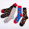Erkek çorap 4-6 çift yüksek kaliteli pamuklu erkekler komik mutlu moda yenilik kaykay mürettebatı Menmenler için gündelik