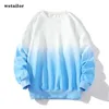 High Fashion Farbverlauf Rundhals Sweatshirt Frühling Outdoor Unisex Langarm Dünne Pullover Hoodies 220815