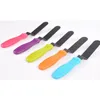 Cuchillo para crema y mantequilla de nailon, espátula con mango de plástico para cocina, esparcidor más suave, herramientas de decoración de pasteles y repostería F0708