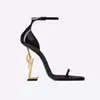new thrill heels sandals women party dress wedding shoes sexy letters shoes patent leather high heels size35-41