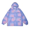 Heren Jassen 2022 Lente Herfst Katoen Mannen Hoody Jassen Casual Tie-Dye Bomber Jacket Losse Mode Mannelijke Bovenkleding Kleding