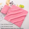 Soft Kitchen Towel Coral fleece Wiping Rags Super Absorbent Non-stick Oil Cleaning Cloth Remover Dish Car Hand Towels Lint by sea JJLA12820