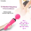 NXY Vibrators 10-mode USB Rechargeable AV Vibrator for Women Body Massager Wand 0406