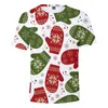Męskie koszulki est świąteczna koszulka Wysokiej jakości wysokiej jakości koszulka o nokrecie 3D Casual Children Ubrania dla mężczyzn/kobiet/chłopców/dziewczęcy