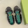 Designer Men sandálias chinelos de borracha Double G Tiger Slide
