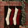 Party Decoration Event Supplies Festive Home Garden New Knitted Christmas Socks Gift Bag Products Wool Mat Large Drop Delivery 2021 6Bdeo