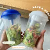New Portable Salad Meal Shaker Mugs 1000ML Fresh Salads Cup To Go Container With Fork Dressing Holder Breakfast Food Storage Bento Box