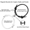 2 pezzi di braccialetti magnetici per coppia per donna, uomo, catena, sole e luna, braccialetti abbinati, regali per fidanzati e fidanzati
