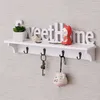 Zoete home Key Hook Home Decoratie Hanger Plastic houten wand gemonteerde hanger plank/jas hoed kledingrek 201021