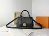 Bolso clásico Diseñadores de lujo Bolsas Cross Body Real Cuero genuino S-Lock Alta calidad Correa de hombro desmontable Mujer Moda Impreso Logo Flap Bag 3Color