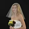 Headpieces V29 Two-layer Veu Of Bride With Shine Rhinestones Shoulder Length Veil Bridal Party Accessories Veils WeddingHeadpieces