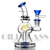 6 inç nargile mini bong 14.4mm dab teçhizat su borusu bongs cam borular kuvars banger daire perc sigara aksesuarları ile baş yağ pistleri