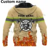 Plstar Cosmos 3DPRINT EST İtfaiyeci Özel Adı Benzersiz Unisex Erkekler Kadın Hrajuku Gündelik Sokak Giyim Hoodies Zip Sweatshirt 1 220713