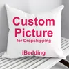 Housse de coussin personnalisée photos de mariage choisissez votre texte ou image 18 "taie d'oreiller personnalisée pour canapé-lit chaise 220622