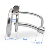 316 Stainless Steel Male cockrings Device Cock Cage With Metal Catheter BDSM Sex Toys Belt For Men6549577