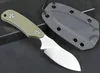 Small Survival Straight Knife 7Cr13Mov Satin Blade Full Tang Green G10 Handle Outdoor Camping Knives With Kydex