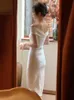 Повседневные платья летние женщины Элегантная белая вечеринка для выпускного вечера халат женский день рождения одежда 2022 года.