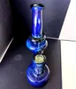 2023 bong ash catcher narghilè a nido d'ape shisha Vetro borosilicato edizione limitata Sapphire Silver Narghilè piattaforma petrolifera diesel schiuma macchina narghilè a tutta altezza 7,8 pollici