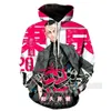 Herren Hoodies Sweatshirts Est Fashion Anime Tokyo Revengers Hoodie Männer Frauen Übergroße Pullover Streetwear Jungen Mädchen Kpop KleidungHerren