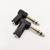 Connettore audio, nickel placcato a 90 gradi angolato da 6,35 mm STEREO MASCHILE PLINE ADAPTER FEMMILE TESTA 3,5 mm Adattatore femminile/20pcs