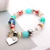 Очарование браслетов bcouple niverse arte Heart Love Designer Girls Bohemian Crystal Beads Gold 2022 Ювелирные изделия для женщины Inte22