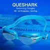 Männer Frauen Silikon Galvanisieren Beschichtung Schwimmbrille Anti Fog UV Schutz Schwimmbrille Wasserdichte Brillen Ohne Box G220422