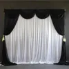 Decorazione per feste Design Panno bianco Tenda di seta di ghiaccio per lo sfondo della fase di matrimonio Decorazione drappeggiata per eventi formali