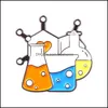 Spille Spille Gioielli Cartone animato Becher Tubo Coppa Chimica Forma Serie Unisex Lega Smalto Scienza Sperimentale Strumento Abbigliamento Distintivi Per