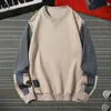 Autumn Spring Patchwork Hoodies Mężczyźni 2022 Bluzy okrągłe w rozmiarze Plusy Hip Hop Punk Streetwear Casual Sweater Sportswear 4xl L220801