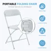 4 Pack Black Plastic Folding Chair Indoor Outdoor Portable Stackable Commercial Seat for Events Office Wedding Party Picnic Foldable Stackable F060701