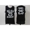 Costurado The Fresh Prince of Bel-Air Academy Basketball Jerseys College # 14 Will Smith Jersey Mens Preto Verde Amarelo Bel-Air 25 Carlton Banks