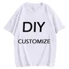 CLOOCL 100 coton bricolage t-shirts impression 3D blanc t-shirts marque image conception pulls personnalisés XS 7XL 220706