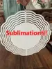 Blanco sublimatie wind spinner decoraties metaal schilderij ornament dubbele zijden gesublimeerde spaties diy kerstfeest cadeaus Halloween 10inches