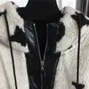 Лэмб шерстяные куртки для женщин для женщин зима теплый длинное рукав верхняя одежда модная бренда леди