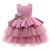 Neonata 1 anno 1 ° compleanno Party Dress Infant Girls Abiti Ball Gown Princess Tutu Dress Paillettes Bow Baby Girl Vestid G220429