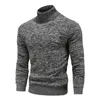 Men's Sweaters Winter Men's Turtleneck Sweaters Cotton Slim Knitted Pullover 220823