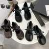 Женские кружевные платформы Mary Jane Shoes Fashion Brown Black Leather Ballet Flats Fomen
