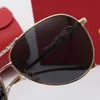 mens pilot sunglasses leopard head mirror print gold animal decorative arm diamond luxury men sun glasses frame UV 400 Driving travel glass