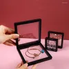 Jewelry Pouches Bags 3D Floating Display Case Stands Holder Suspension Storage For Pendant Necklace Bracelet Ring Coin Pin Edwi22